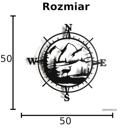 Róża wiatrów Górski widok DEKORACJA ŚCIENNA obraz na ścianę